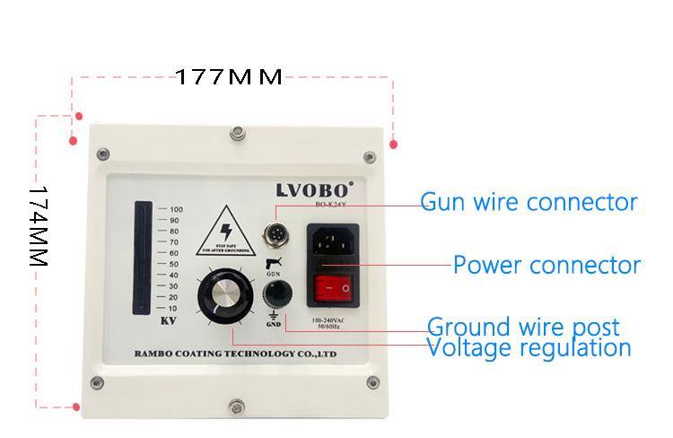 Portable Laboratory Electrostatic Powder Spray Gun
