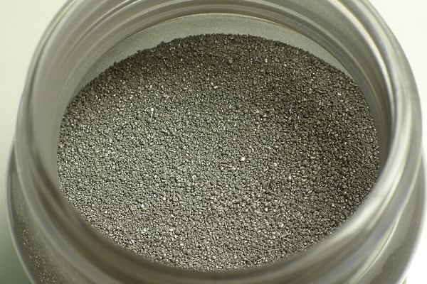 Iron powder illustrating metal and mineral powder testing applications