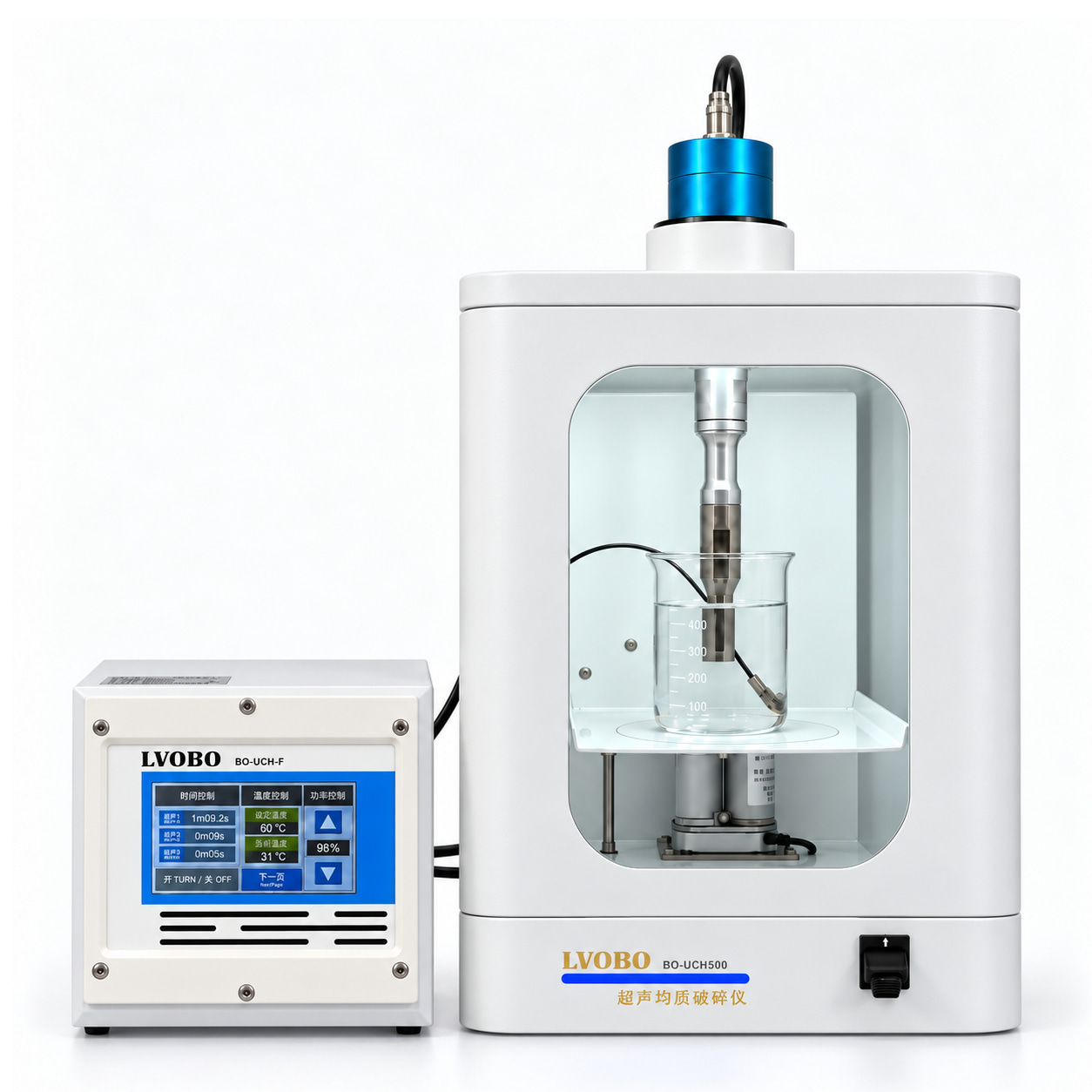BO-UCH150F 150W probe sonicator with acoustic enclosure
